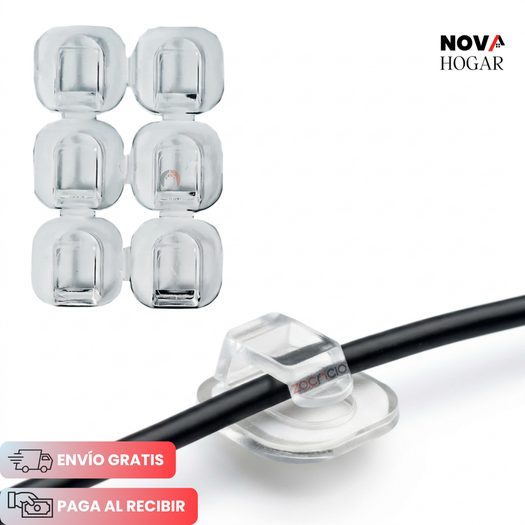 ClearSnap™ Pack X144 Clips Adhesivos para Luces y Cables