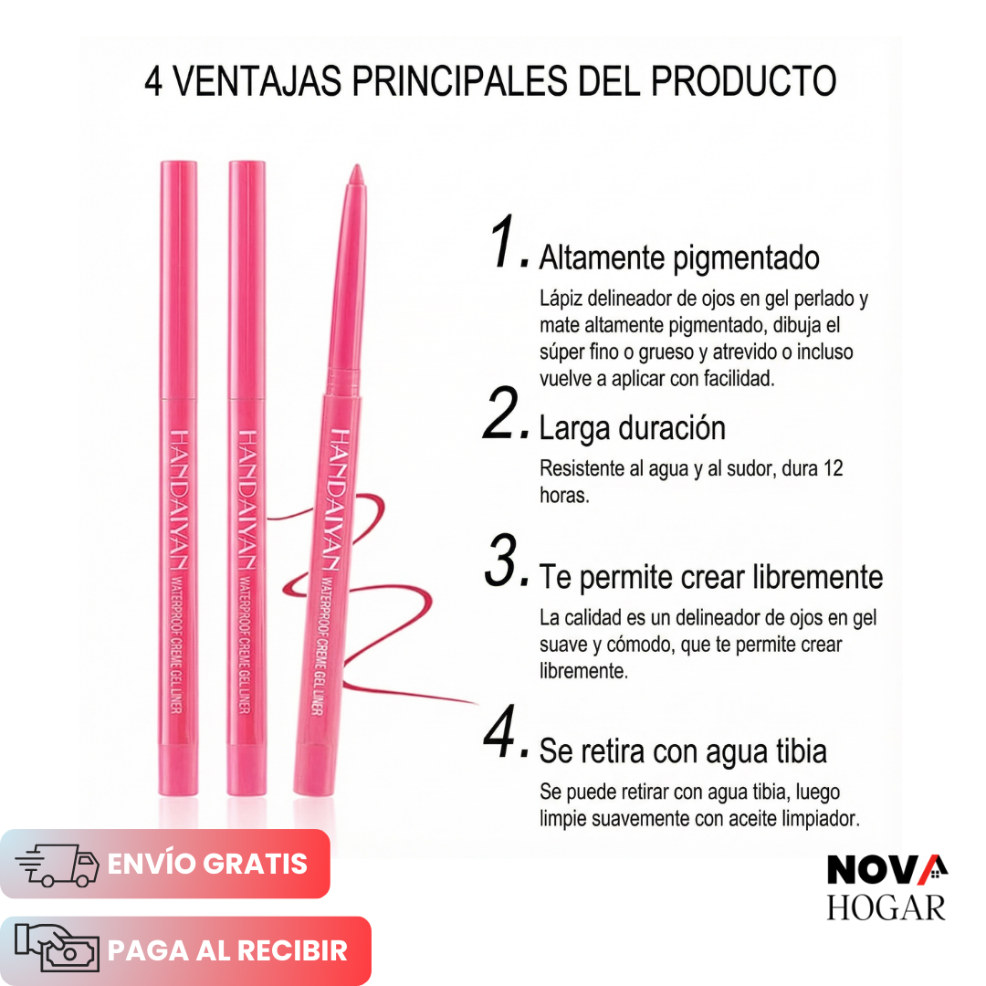 6x3 SilkGlide™ Delineadores Ojos de Larga Duración