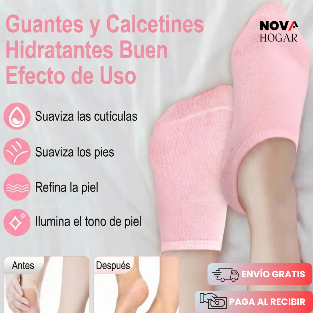 2x1 HydraStep™ Medias de Gel para Hidratación de Pies