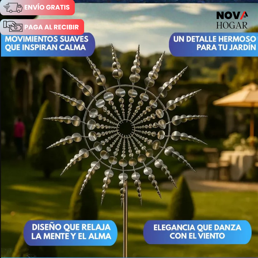 ZenBreeze™ Molino Metálica De Jardín Dinámico