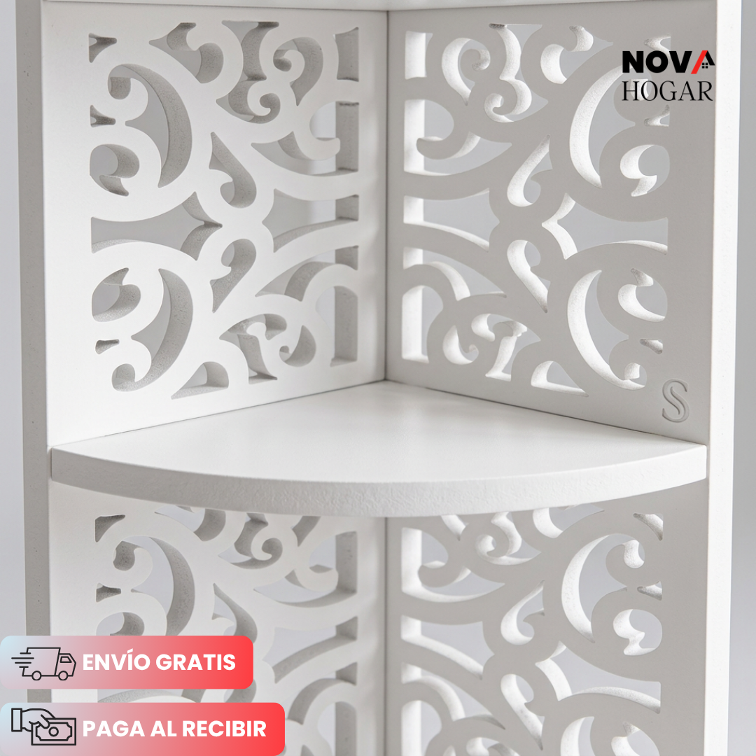 NookVibe™ Estante Esquinero de Cuatro Niveles