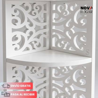 NookVibe™ Estante Esquinero de Cuatro Niveles