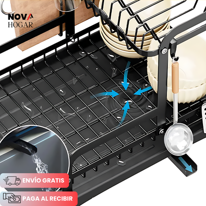 DuoDrip™ Escurridor de Cocina Compacto de 2 Niveles