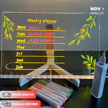 LumiSketch™ Pizarra Acrílica con Luz LED 30x20cm