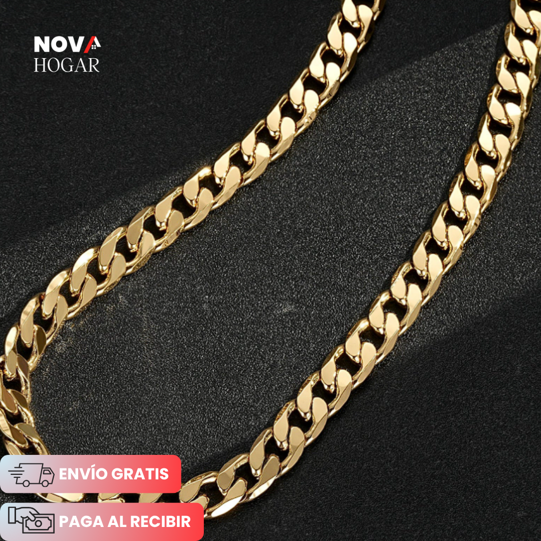 LuxeCub™ Dúo Cubano de Acero Bañado en Oro