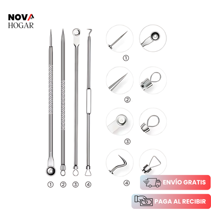 ClearPore™ Kit Dermatológico de Extracción para Acné y Granos