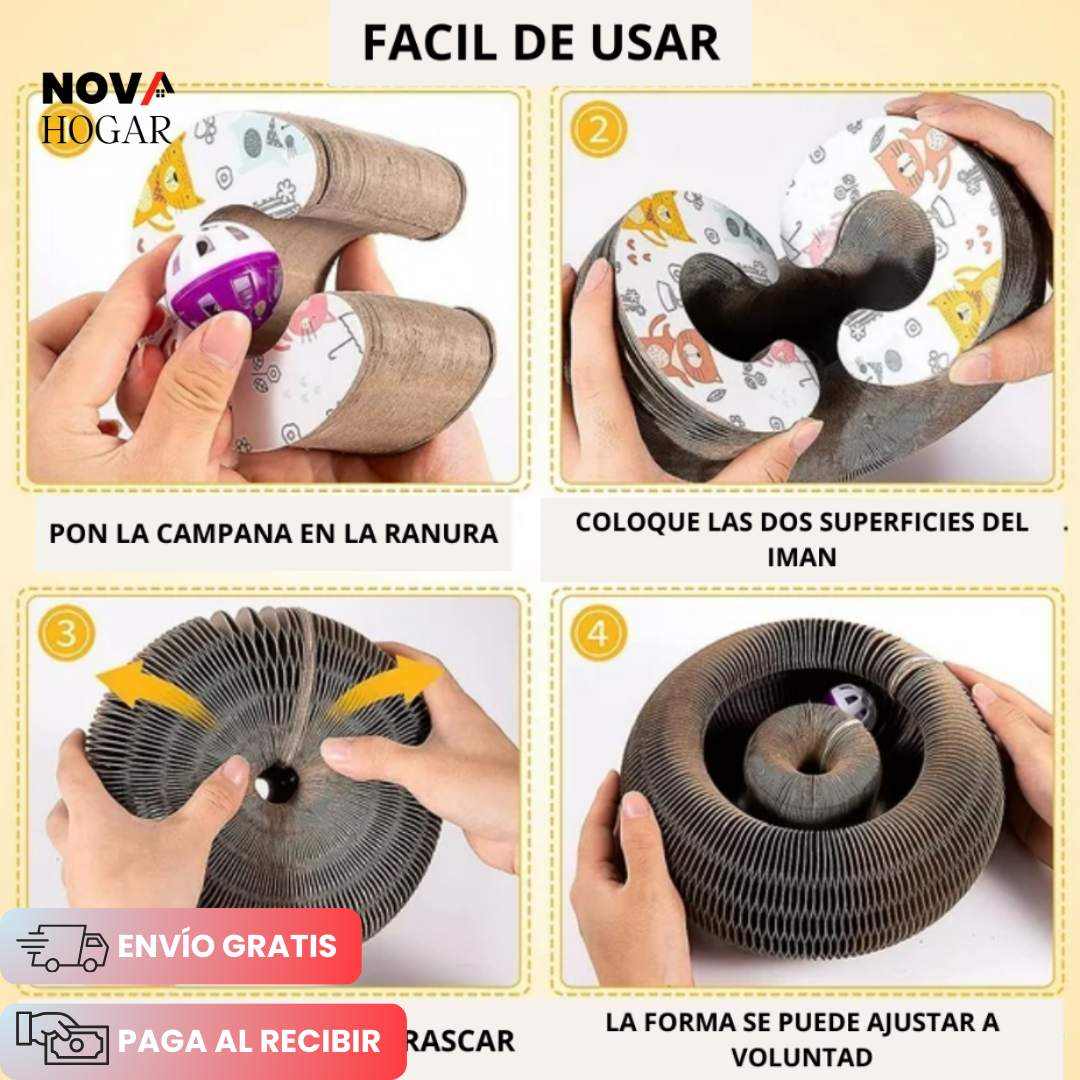 ScratchiCat™ Rascador Interactivo 5 en 1 para Gatos