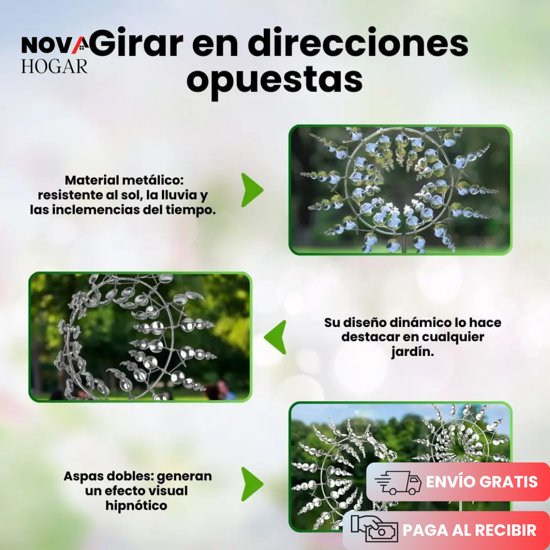 ZenBreeze™ Molino Metálica De Jardín Dinámico