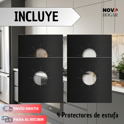 StoveGuard™ Set X4 Protectores Reutilizables Para Tu Estufa