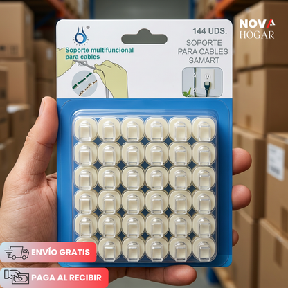ClearSnap™ Pack X144 Clips Adhesivos para Luces y Cables