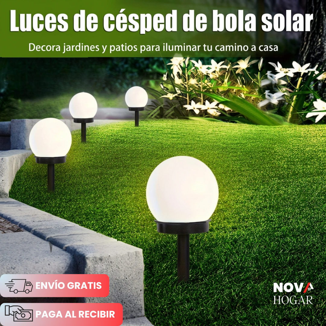 2x1 OrbitGlow™ Lámpara Solar de Jardín en Esfera