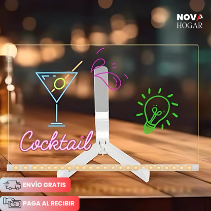 LumiSketch™ Pizarra Acrílica con Luz LED 30x20cm