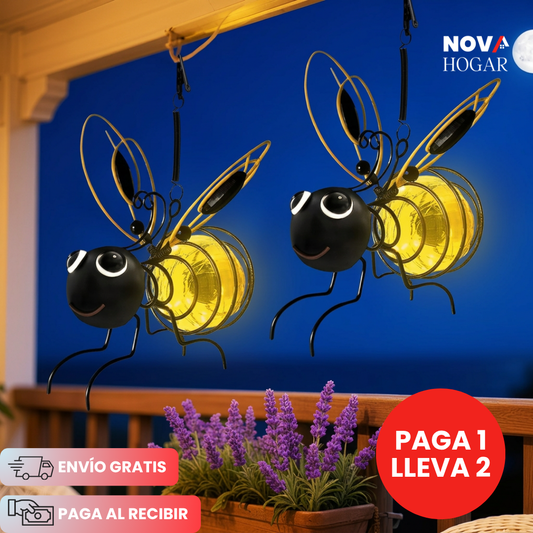 2x1 GardenBuzz™ Lámparas Solares Decorativas de Abeja