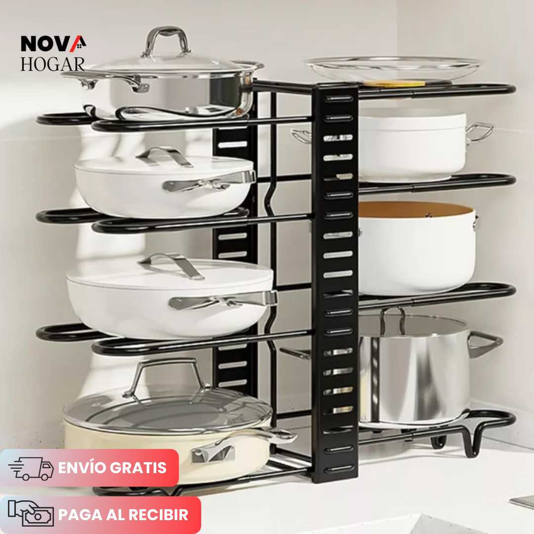 FlexiRack™ Organizador Desmontable de Ollas 2 en 1