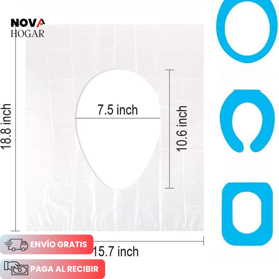 HygiSeat™ Pack x50 Cubreasientos Antibacteriano Desechable