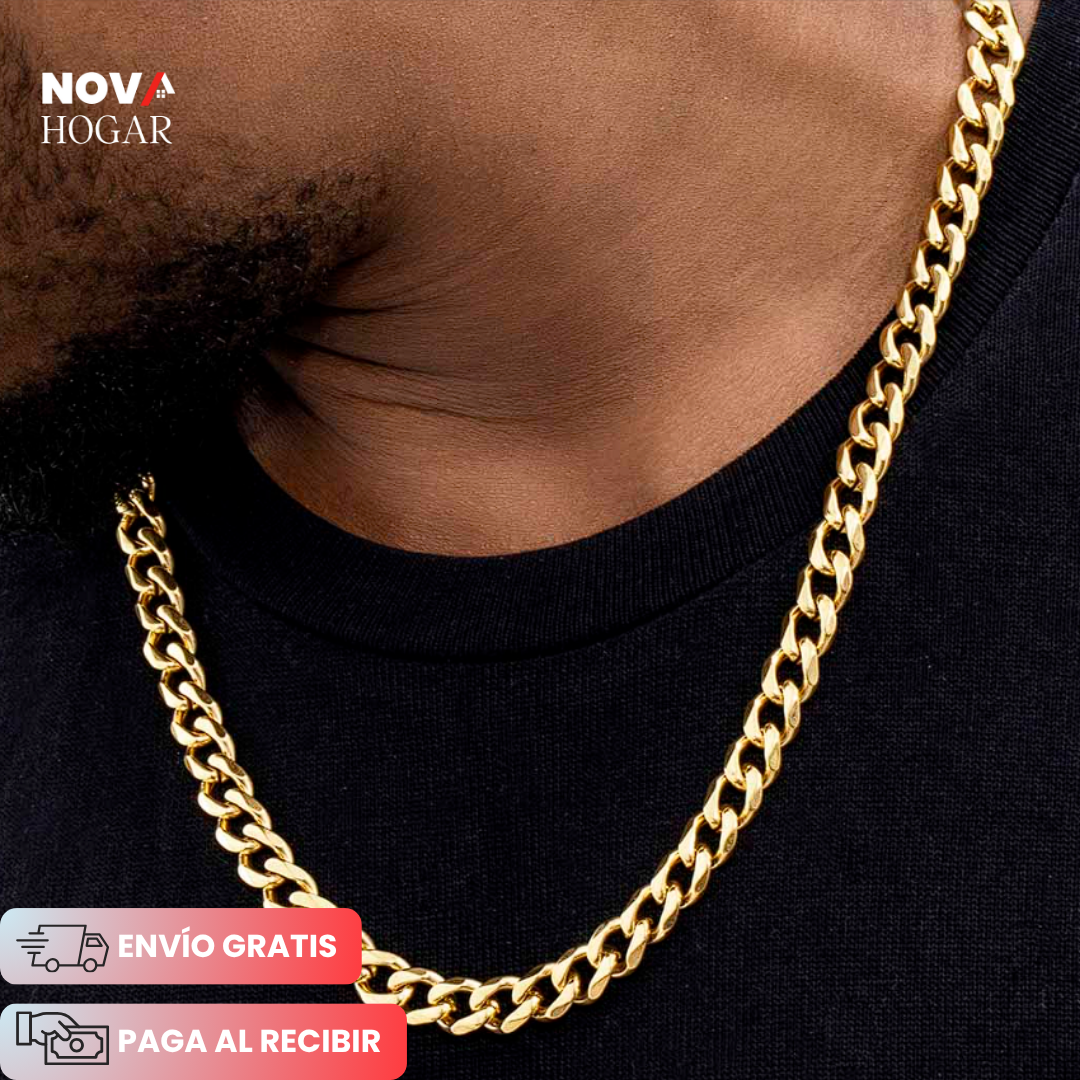 LuxeCub™ Dúo Cubano de Acero Bañado en Oro