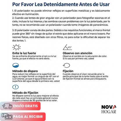 MagLens™ Filtro Polarizador Magnético de 52mm para Teléfono