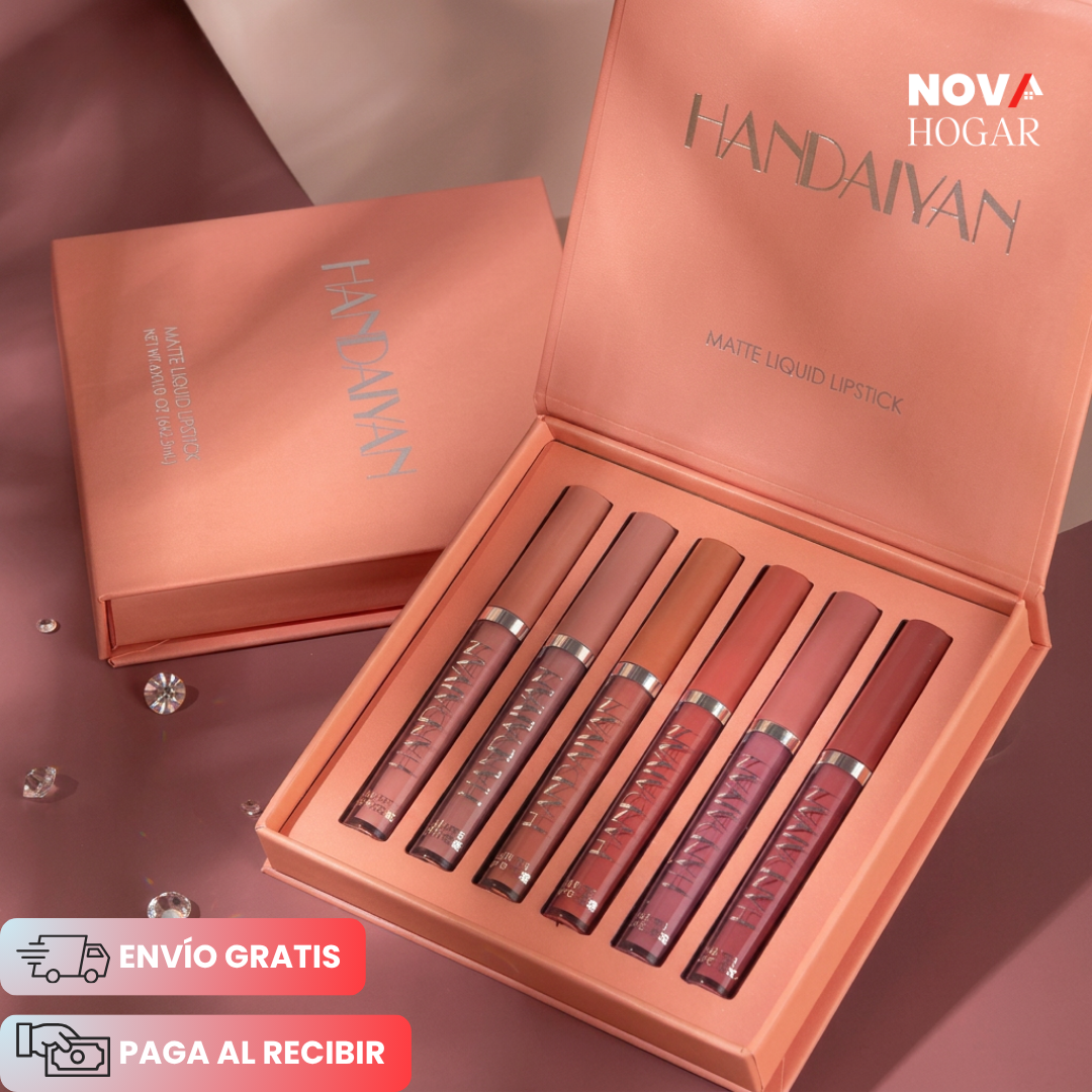 VelvetStay™ Set X6 Labiales Mate Impermeables