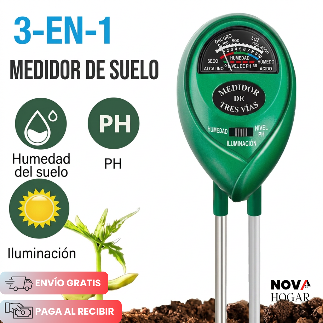 SoilSwift™ Probador De Suelo Para Plantas 3 en 1