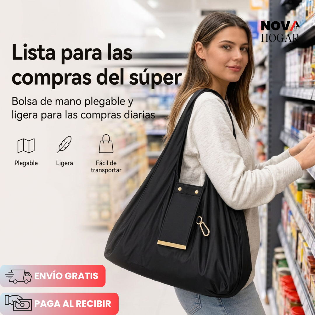 PocketTote™ Bolso Plegable Tipo Llavero de Alta Calidad