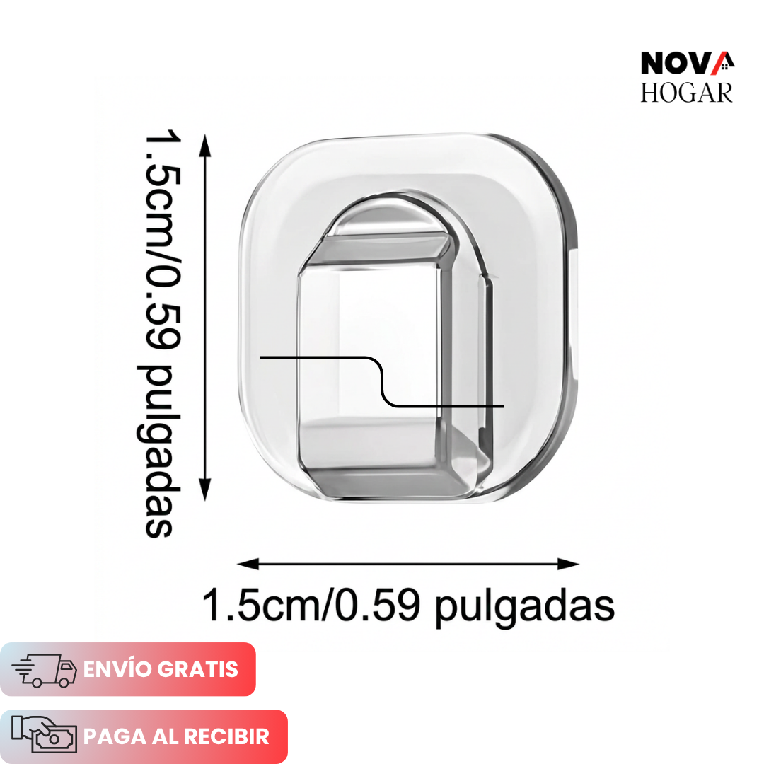 ClearSnap™ Pack X144 Clips Adhesivos para Luces y Cables