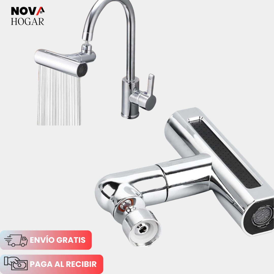 CascadeFlex™ Elegante Extensión de Grifo con 4 Modos de Flujo