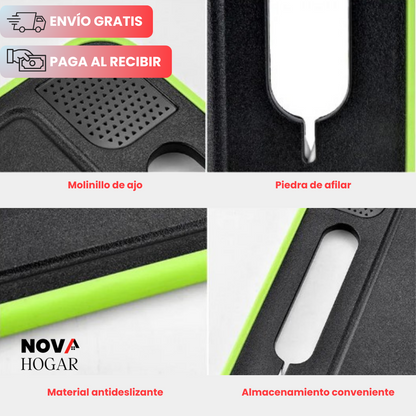 MultiSlice: Tabla Premium 4-en-1 con Descongelación Rápida