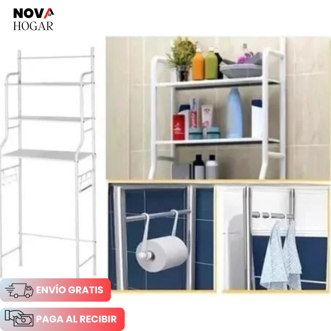 ComfortStack™ Organizador Vertical para Baño 3 Niveles