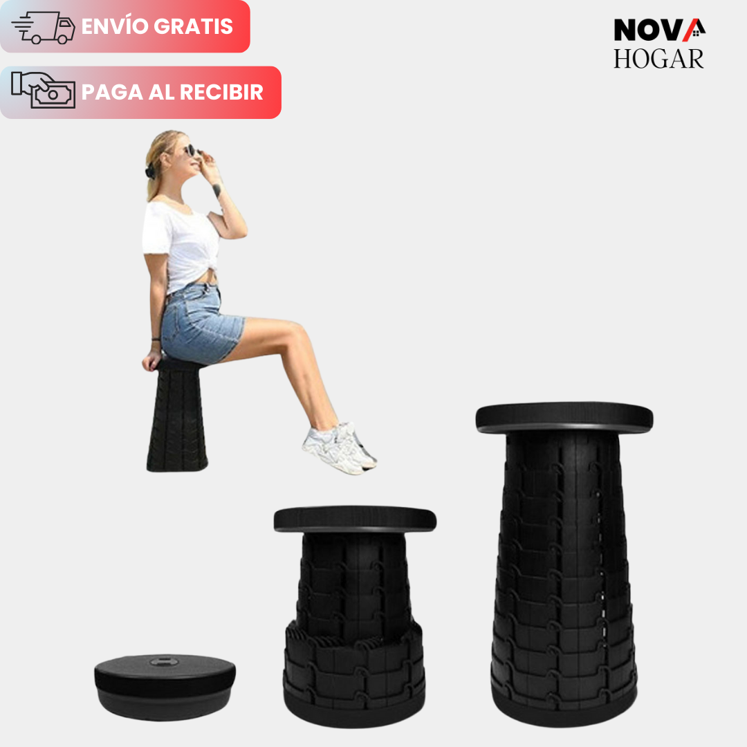 SitStack™ Silla Telescópica Plegable Fácil de Transportar