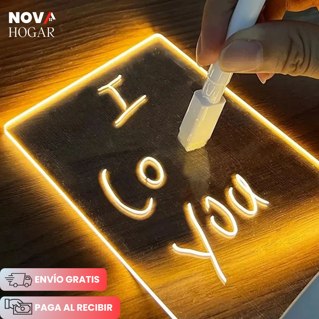 LightNote: Lámpara Moderna de Notas Creativa