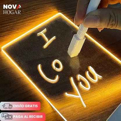 LightNote: Lámpara Moderna de Notas Creativa