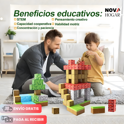 MagneCraft™ Set de 88 Cubos Magnéticos de Construcción