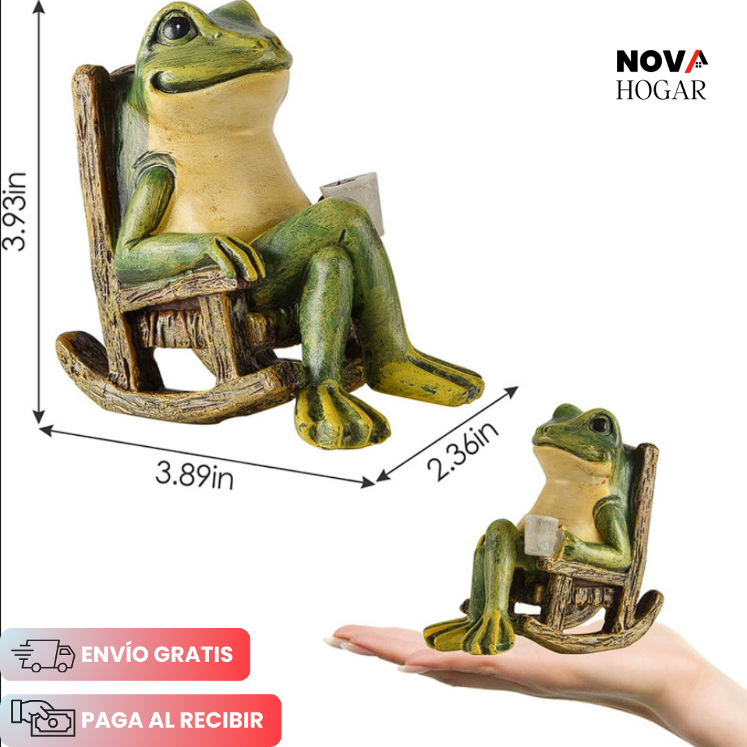 GardenFrog™ Encantadora Rana Con Luz Solar Para Jardín