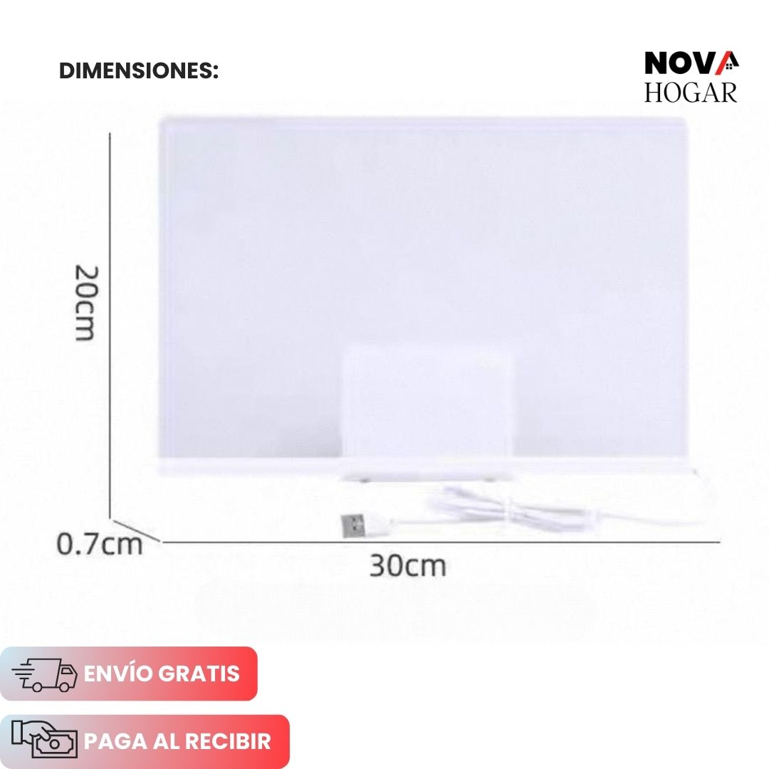 LumiSketch™ Pizarra Acrílica con Luz LED
