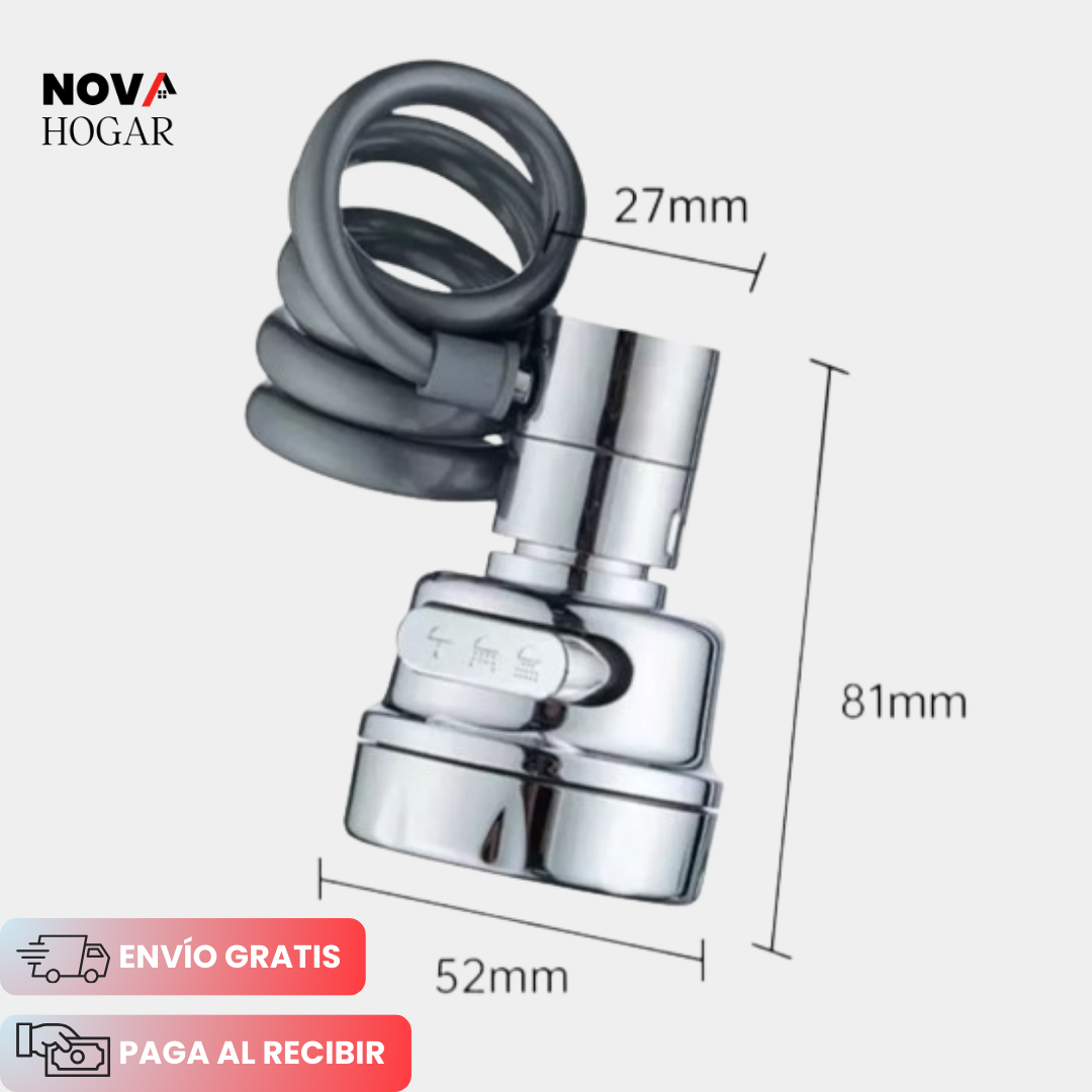 HydroFlex™ Moderno Adaptador de Grifo Flexible con Modos Ajustables