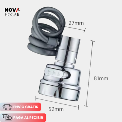HydroFlex™ Moderno Adaptador de Grifo Flexible con Modos Ajustables