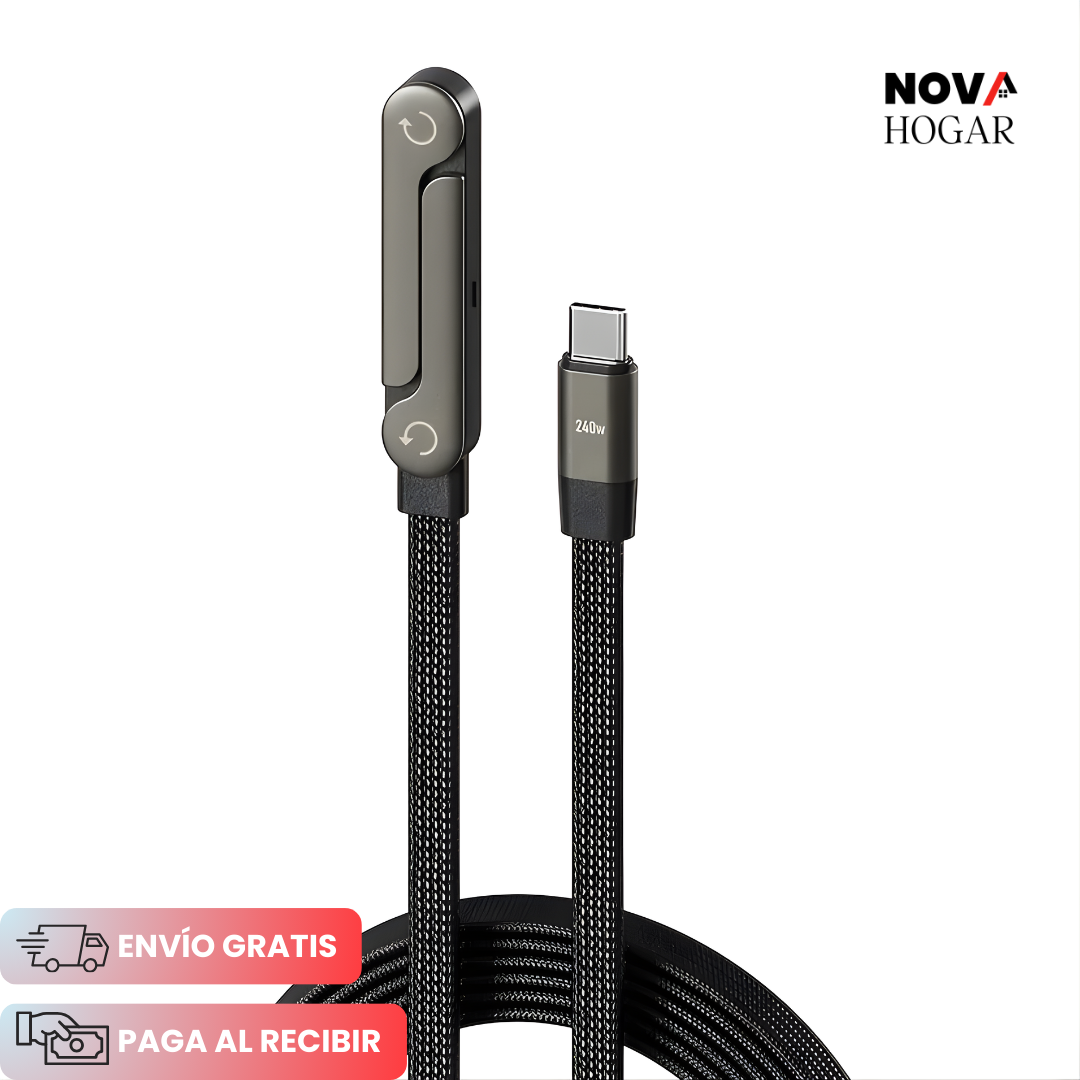 GameFlow™ Cable Tipo C con Conector 90° y Soporte