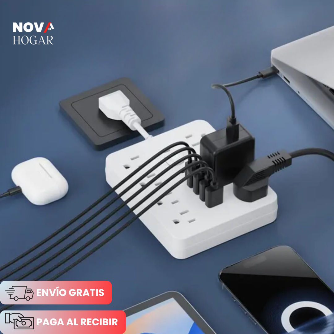 SafeCharge™ MultiToma 14 en 1 con Protección Avanzada