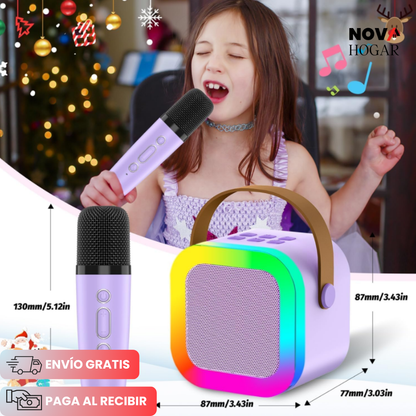 MelodyShine™ Parlante de karaoke Portátil con Micrófono