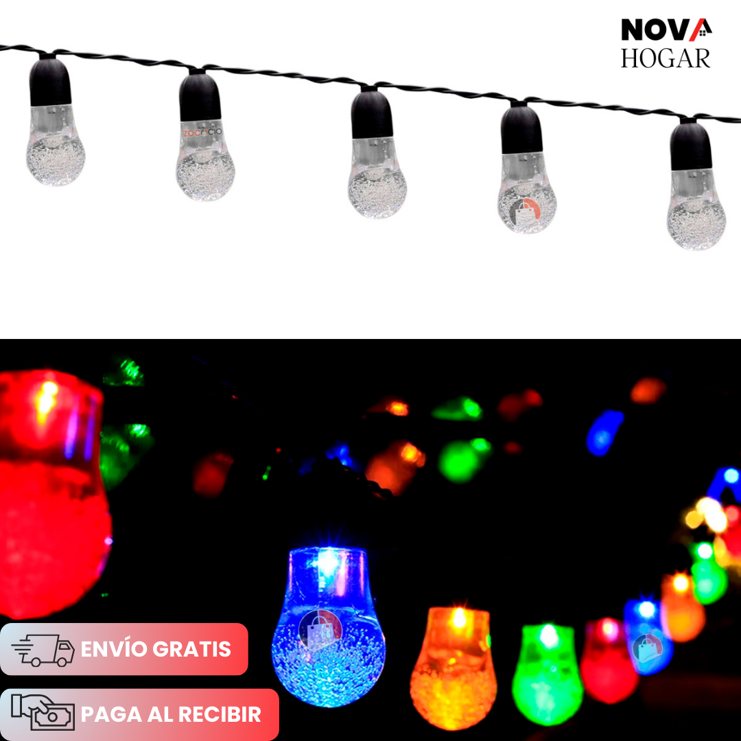 GlowSphere™ Luces Solares para Decoración Retro 7.5 metros