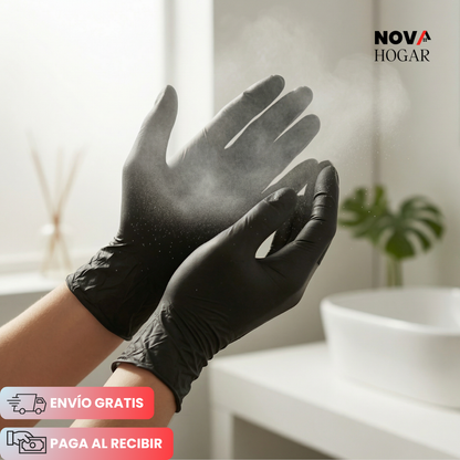 ArmorFlex™ Set x50 Guantes de Nitrilo Negro Ultra Resistentes