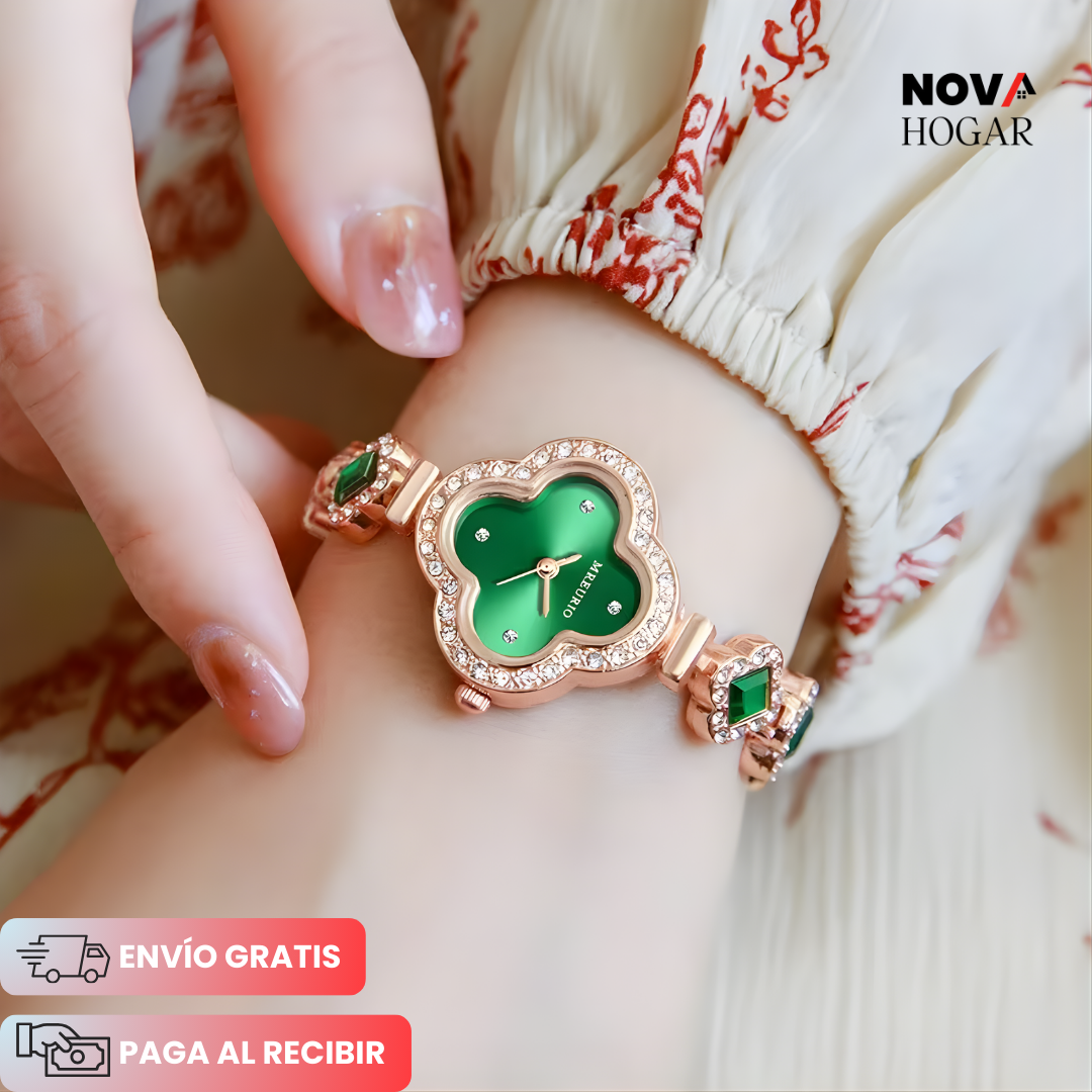 EmeraLuxe™ Reloj con Joyas de Alta Gama