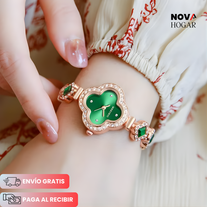 EmeraLuxe™ Reloj con Joyas de Alta Gama