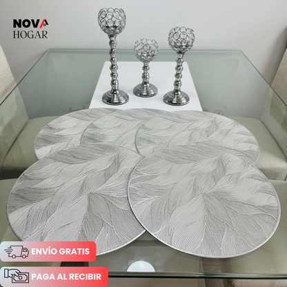 NatureLuxe™ Set x6 Individuales Con Diseño Moderno