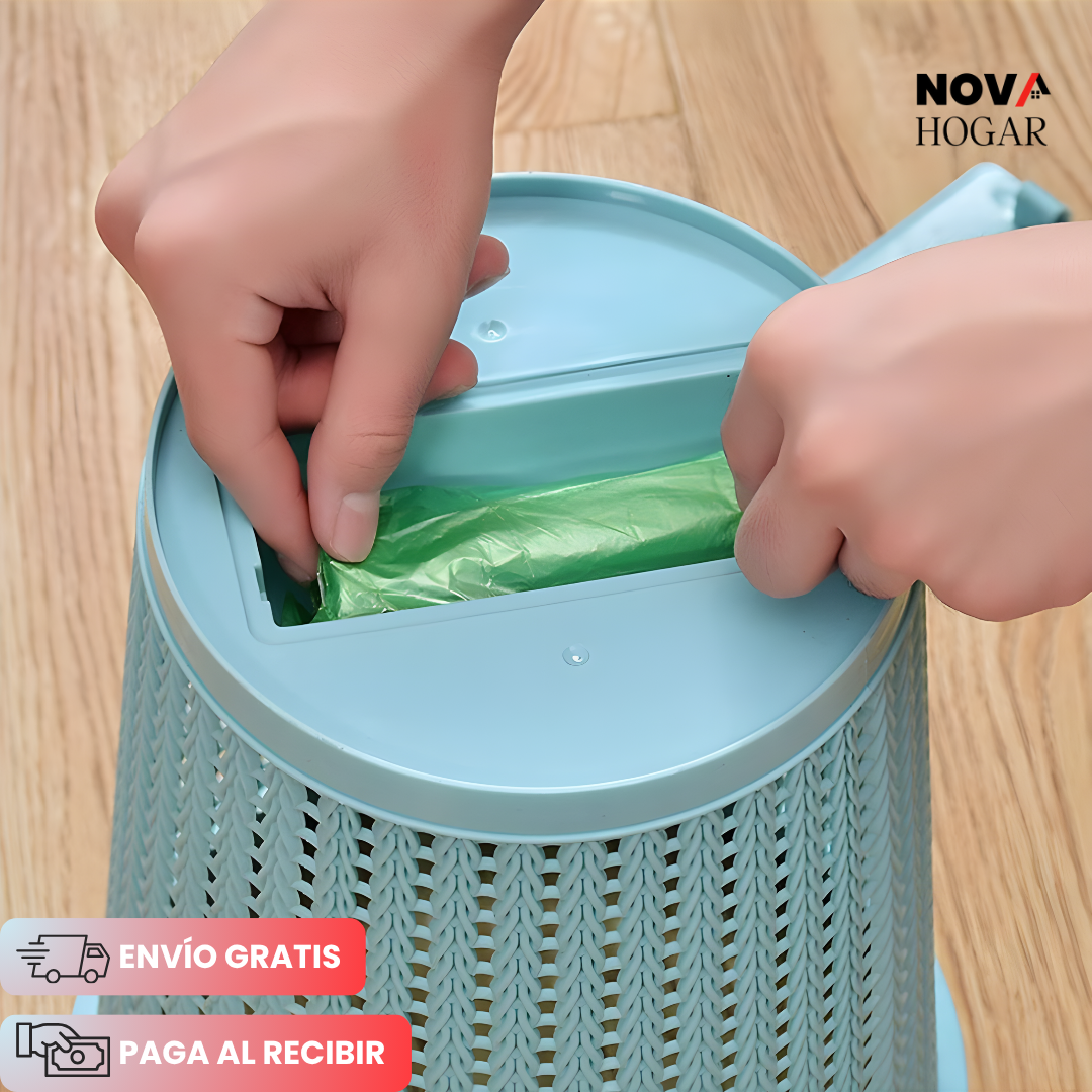 CleanDrop™ Caneca de Basura con Dispensador de Bolsas