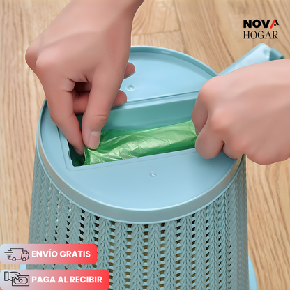 CleanDrop™ Caneca de Basura con Dispensador de Bolsas