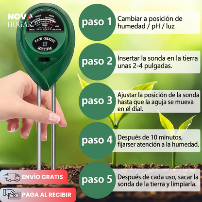 SoilSwift™ Probador De Suelo Para Plantas 3 en 1
