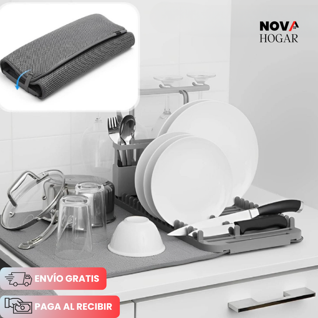 FoldDry™ Tapete y Escurridor 2 en 1 para Cocina