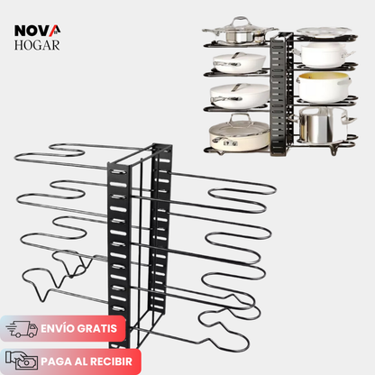 FlexiRack™ Organizador Desmontable de Ollas 2 en 1