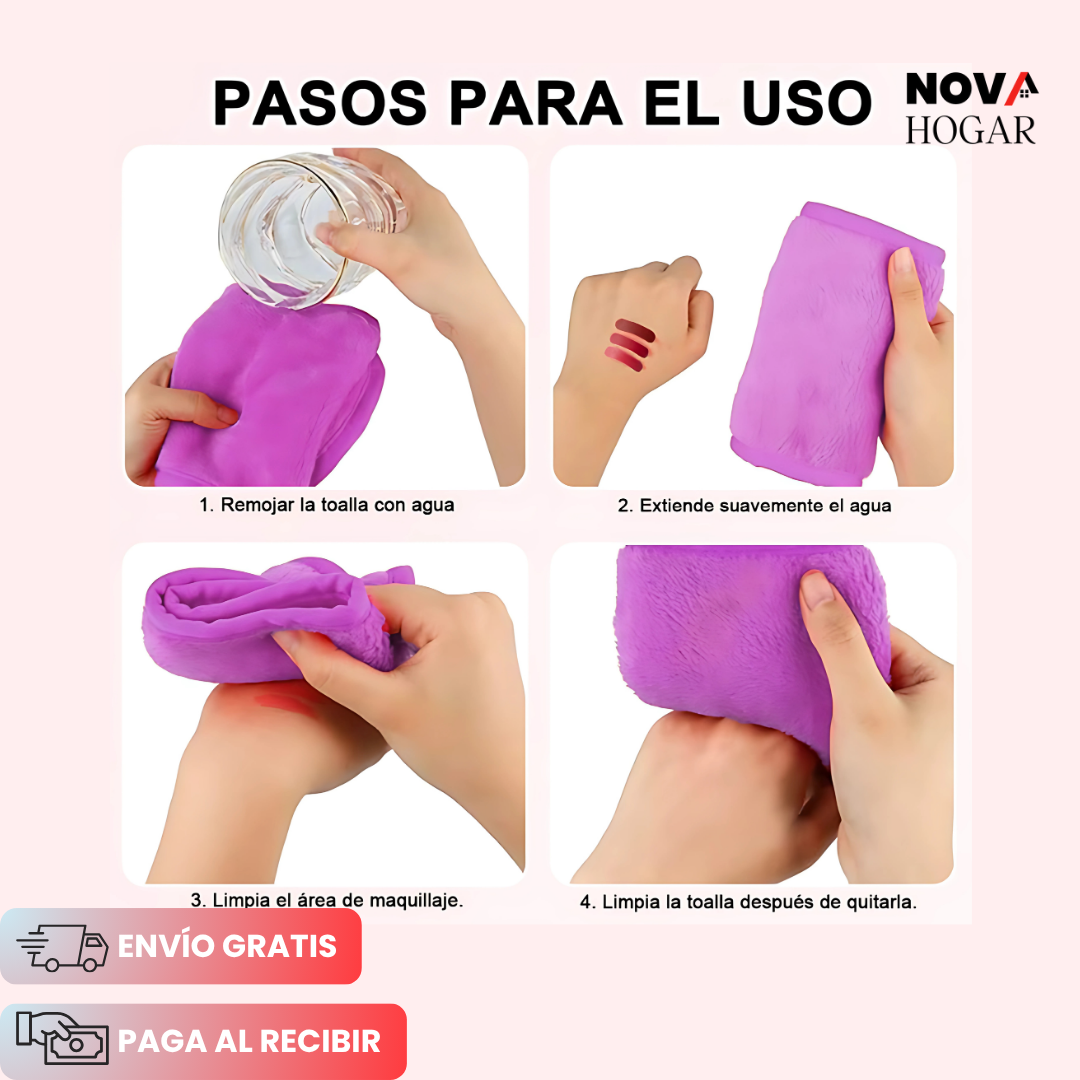 Pack x3 PureTowel™ Toalla Desmaquillante Reutilizable